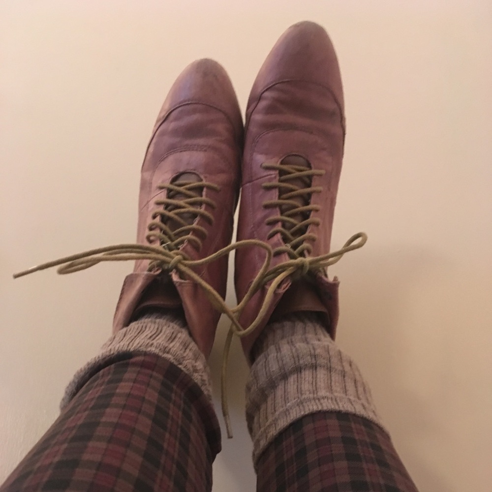 Light brown ankle booties